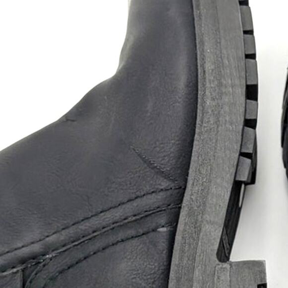 Lucky Brand Candre Double Buckle Lug Sole Boots Women's Black Size US9M EU40 - Picture 15 of 16